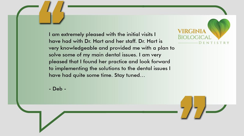 Deb - Patient Testimonial, Virginia Biological Dentistry, VA