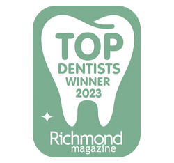 Top Dentist Winner Award 2023 by Richmond Magazine won by Dr. Olivia Hart at Richmond Family Dentistry